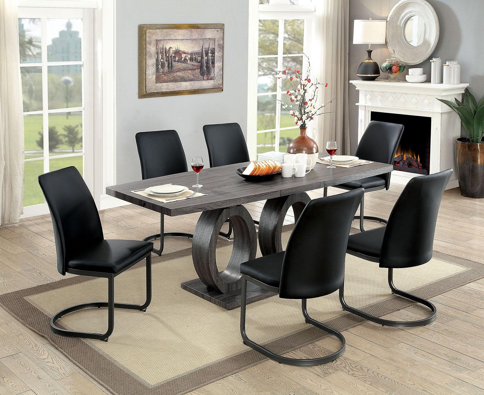 Furniture of America - Saskia - Dining Table - Gray - 5th Avenue Furniture