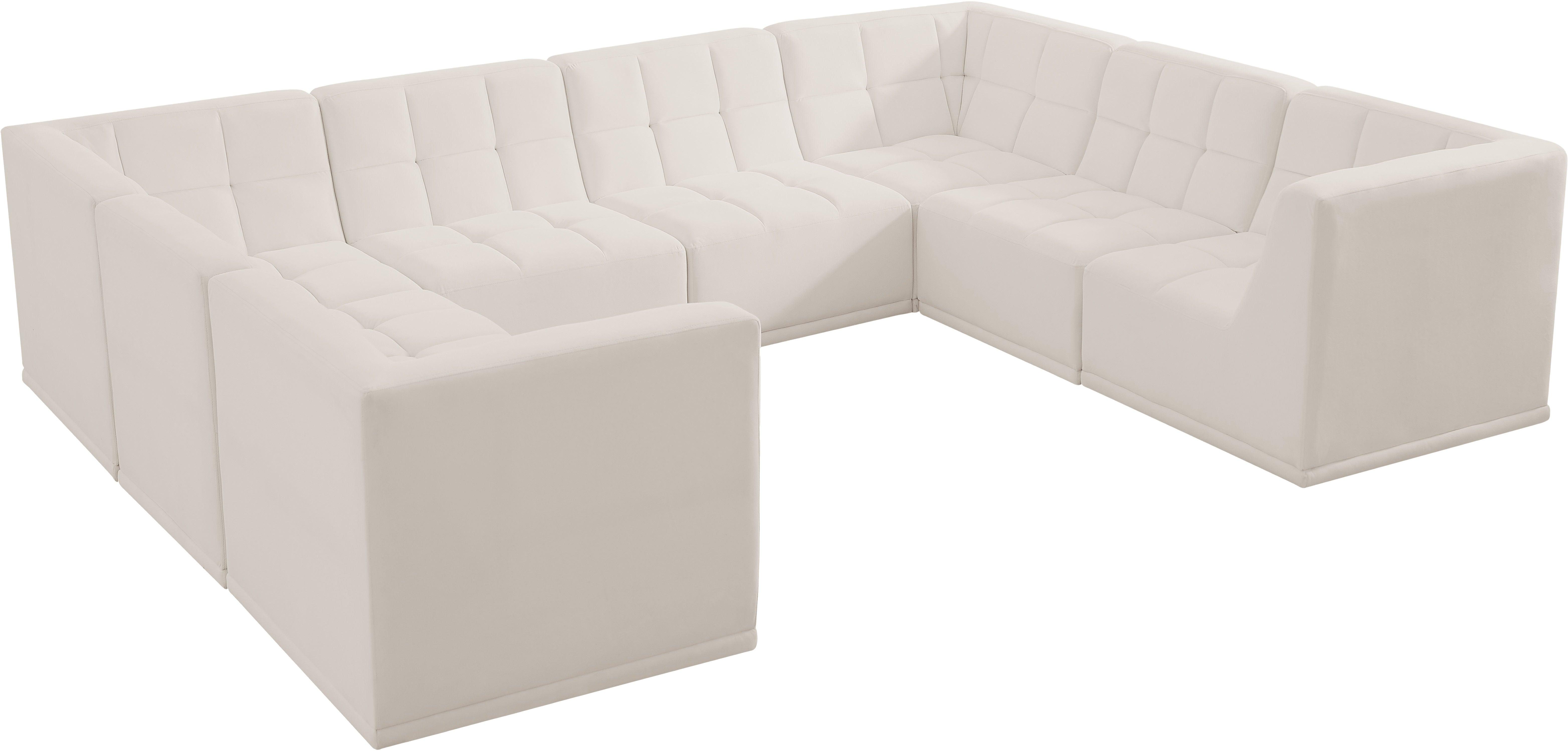 Meridian Furniture - Relax - Modular Sectional - Cream - 5th Avenue Furniture
