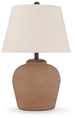 Signature Design by Ashley® - Scantor - Rust - Metal Table Lamp - 5th Avenue Furniture