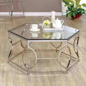 Furniture of America - Zola - Coffee Table - Pearl Silver - 5th Avenue Furniture