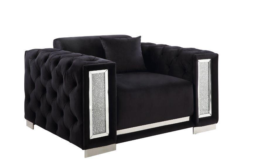 ACME - Trislar - Chair - Black Velvet - 33" - 5th Avenue Furniture