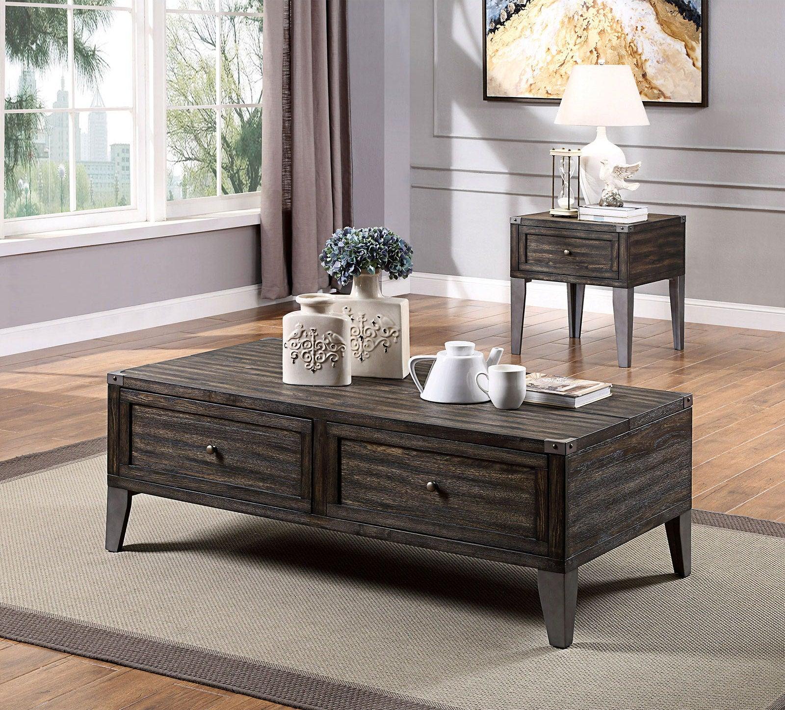 Furniture of America - Piedmont - End Table - Dark Oak - 5th Avenue Furniture