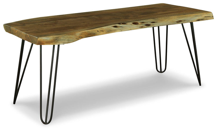 Signature Design by Ashley® - Haileeten - Brown / Black - Accent Bench - 5th Avenue Furniture