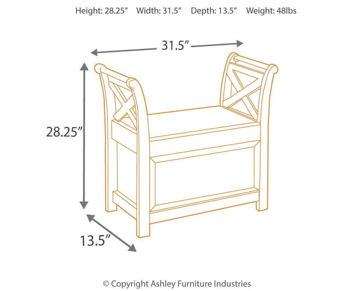 Ashley Furniture - Abbonto - Warm Brown - Bench - 5th Avenue Furniture