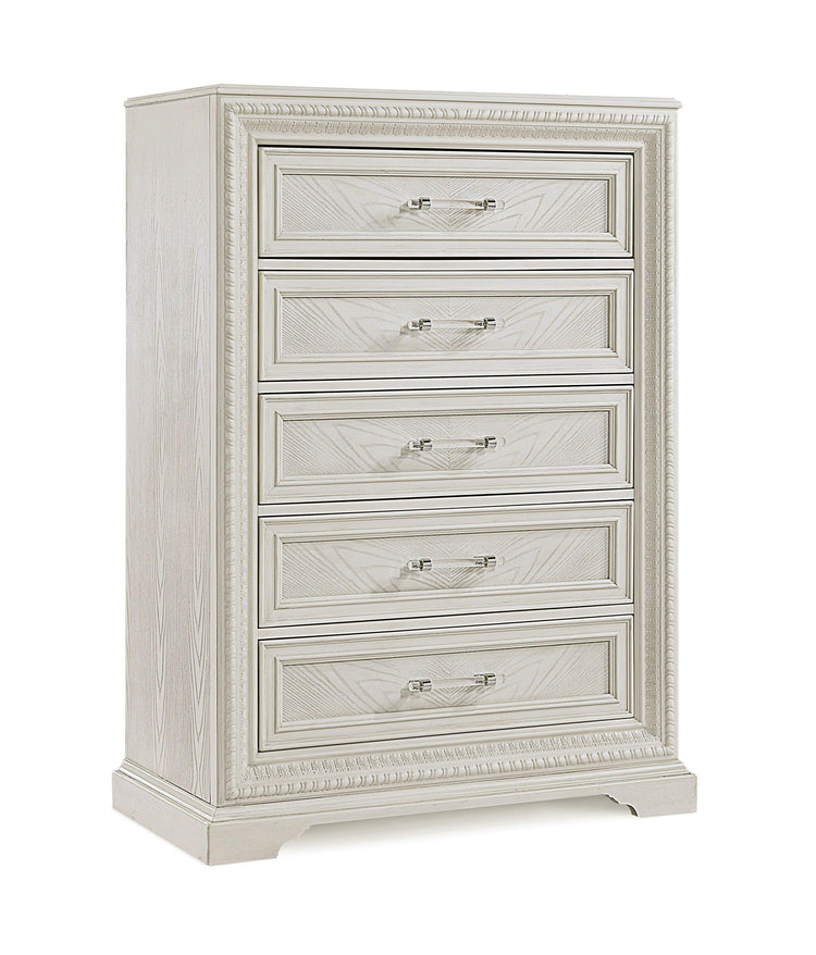 Crown Mark - Alexandria - Chest - White - 5th Avenue Furniture