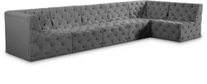 Meridian Furniture - Tuft - Modular Sectional 6 Piece - Gray - 5th Avenue Furniture