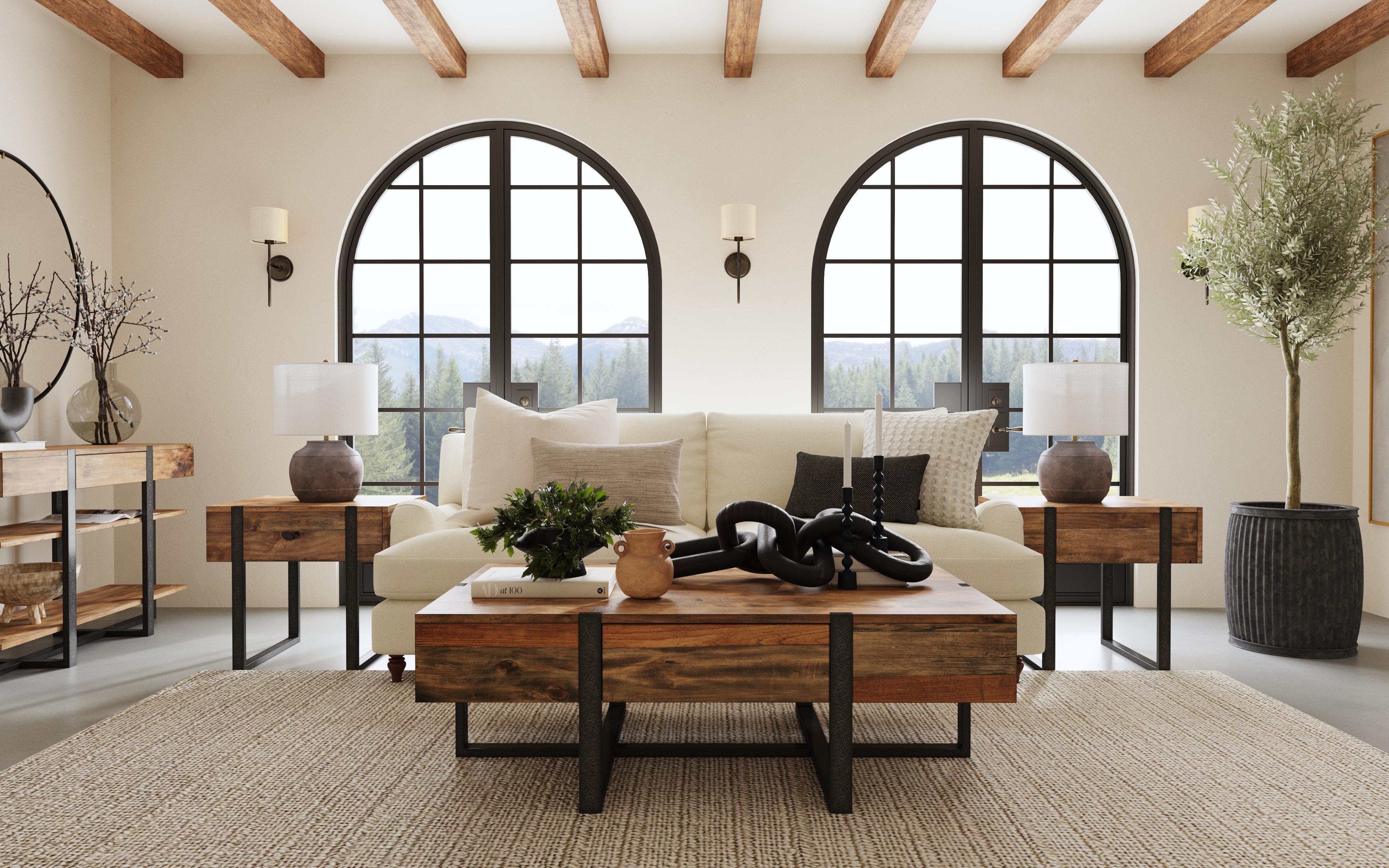 Magnussen Furniture - Prescott - Modern Reclaimed Wood Rectangular End Table - Rustic Honey - 5th Avenue Furniture