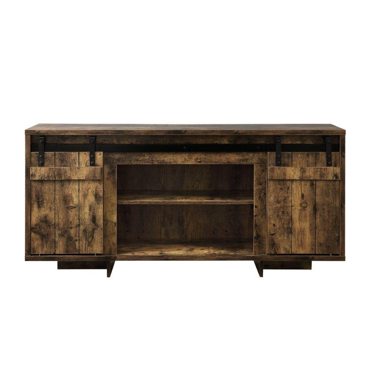 ACME - Bellarosa - TV Stand - Rustic Oak - 5th Avenue Furniture