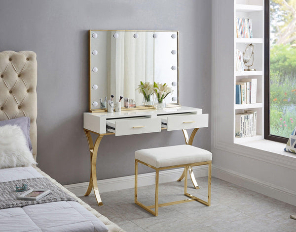 Meridian Furniture - Monroe - Vanity Desk - 5th Avenue Furniture