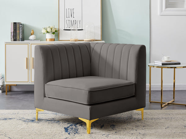 Meridian Furniture - Alina - Corner Chair - 5th Avenue Furniture