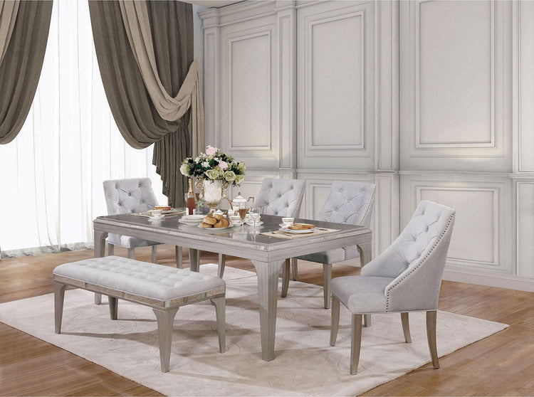 Furniture of America - Diocles - Bench - Silver / Gray - 5th Avenue Furniture