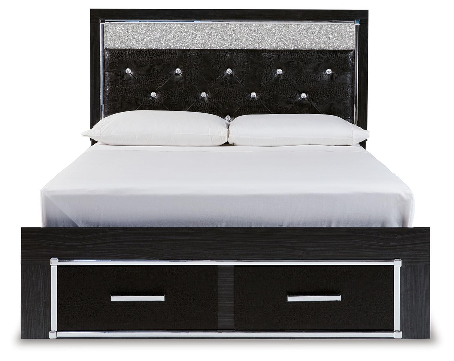 Signature Design by Ashley® - Kaydell - Upholstered Panel Storage Platform Bed - 5th Avenue Furniture