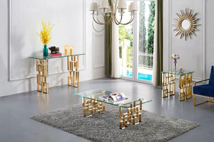 Meridian Furniture - Pierre - End Table - Gold - 5th Avenue Furniture