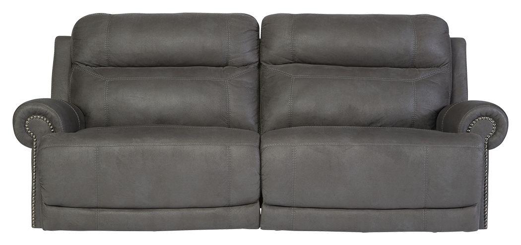 Ashley Furniture - Austere - Gray - 2 Seat Reclining Sofa - 5th Avenue Furniture