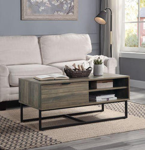 ACME - Homare - Accent Table - Rustic Oak & Black Finish - 5th Avenue Furniture