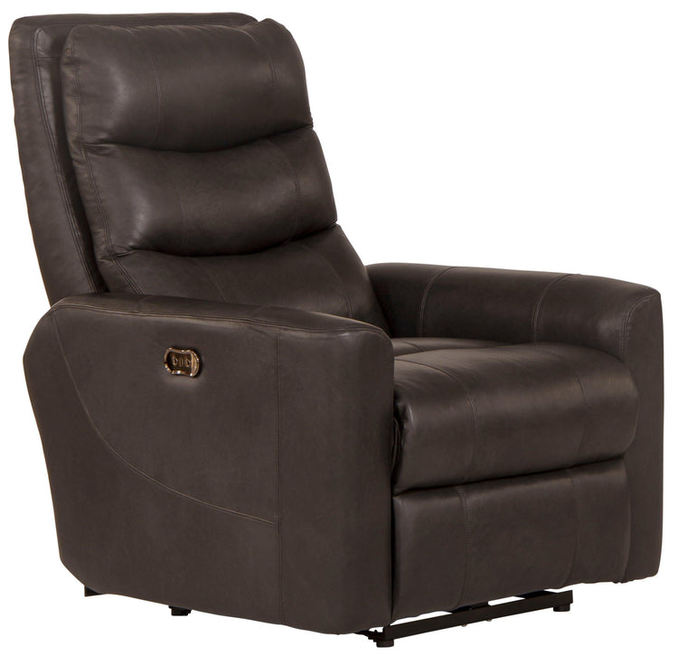 Catnapper - Bosa - Power Recliner - Charcoal - Leather - 5th Avenue Furniture