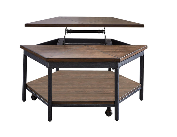 Steve Silver Furniture - Ultimo - Hexagon Lift Top Cocktail Table - Brown - 5th Avenue Furniture