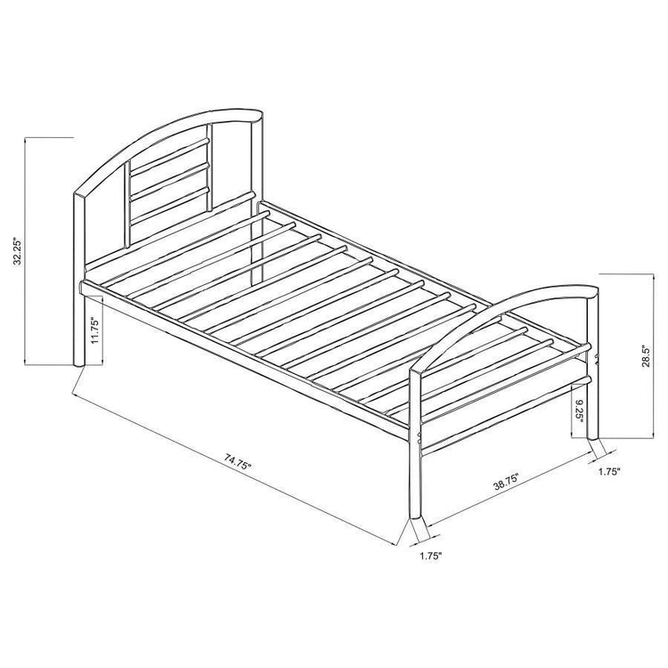 CoasterEveryday - Baines - Metal Bed with Arched Headboard - 5th Avenue Furniture