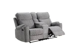 ACME - Aulada - Motion Loveseat w/Console and USB Port - 5th Avenue Furniture