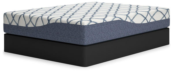 Sierra Sleep® by Ashley - 12 Inch Chime Elite 2.0 - White / Blue - California King Mattress - 5th Avenue Furniture