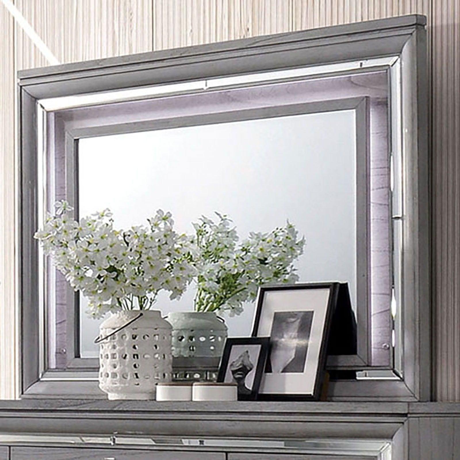 Furniture of America - Alanis - Mirror - Light Gray - 5th Avenue Furniture