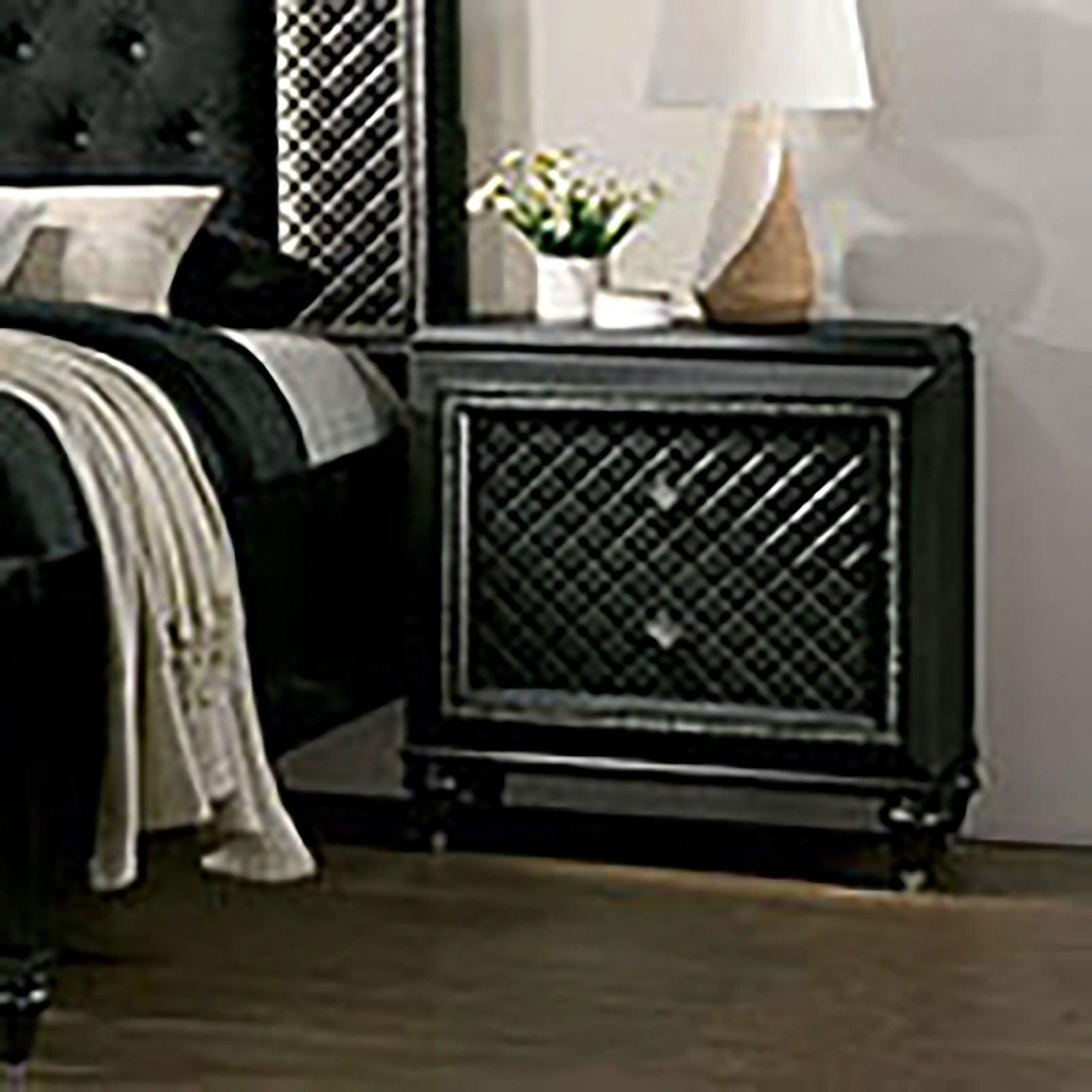 Furniture of America - Demetria - Nightstand - Metallic Gray - 5th Avenue Furniture