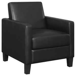 CoasterEveryday - Julio - Upholstered Accent Chair With Track Arms - Black - 5th Avenue Furniture