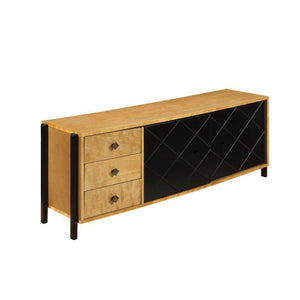 ACME - Honna - TV Stand - Natural & Black - 5th Avenue Furniture