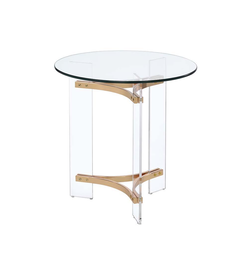 ACME - Sosi - End Table - Gold Finish - 5th Avenue Furniture