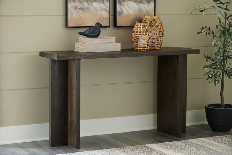 Signature Design by Ashley® - Jalenry - Grayish Brown - Console Sofa Table - 5th Avenue Furniture