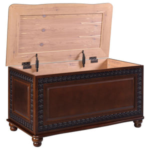 CoasterElevations - Finlay - Flip Open Storage Cedar Chest - Deep Tobacco - 5th Avenue Furniture