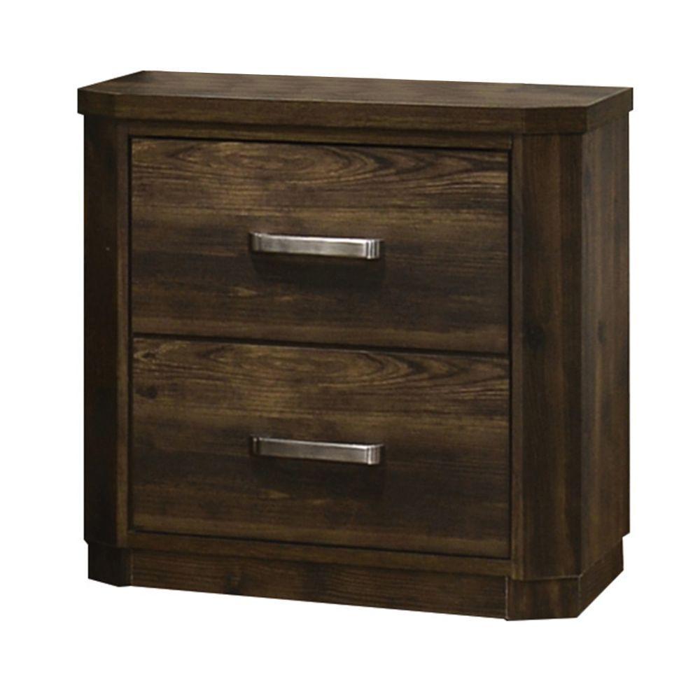 ACME - Elettra - Nightstand - Rustic Walnut - 5th Avenue Furniture