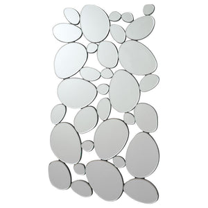 CoasterEssence - Topher - Pebble-Shaped Decorative Mirror - Silver - 5th Avenue Furniture
