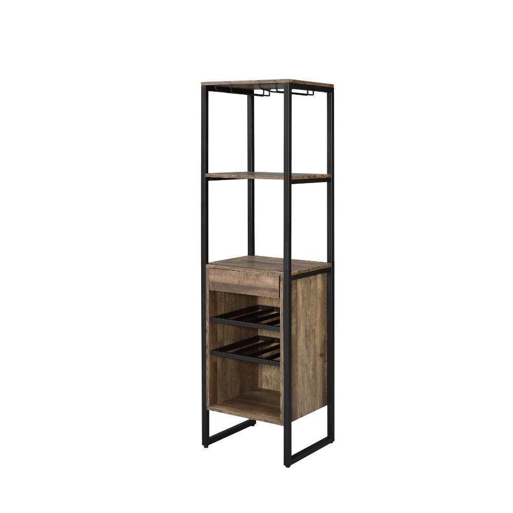 ACME - Narik - Wine Cabinet - Weathered Oak - 5th Avenue Furniture