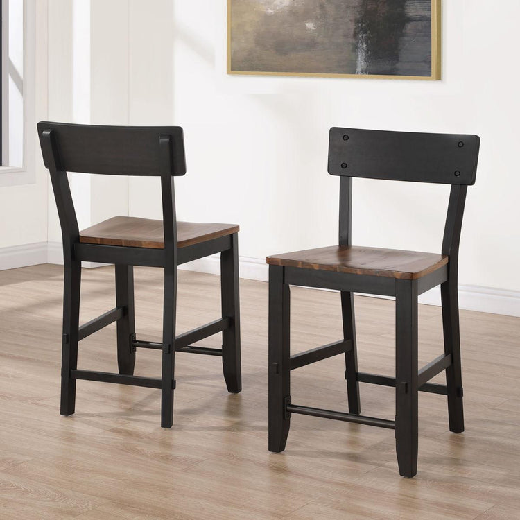 Steve Silver Furniture - Bermuda - Counter Stool (Set of 2) - Black - 5th Avenue Furniture