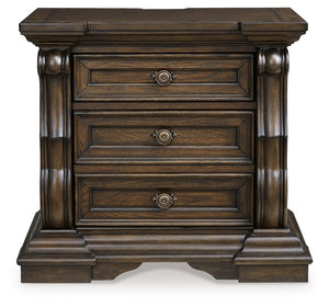 Maylee - Dark Brown - Three Drawer Night Stand - 5th Avenue Furniture