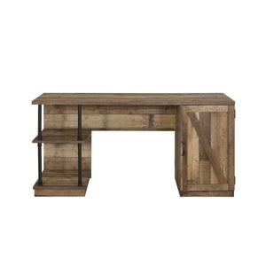 ACME - Canna - Writing Desk - Rustic Oak & Black Finish - 5th Avenue Furniture