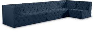 Meridian Furniture - Tuft - Modular Sectional 6 Piece - Navy - 5th Avenue Furniture