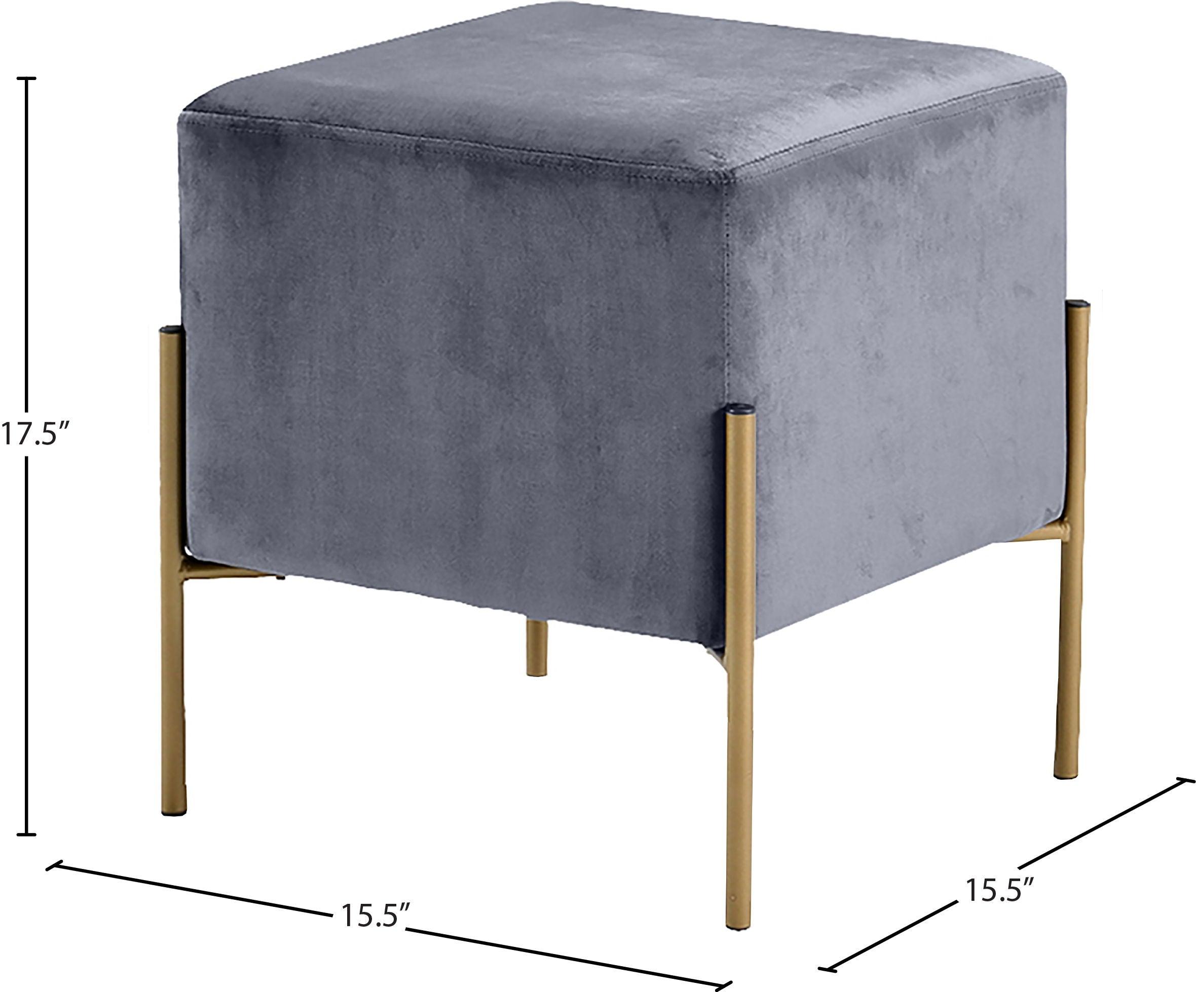 Meridian Furniture - Isla - Stool Ottoman - 5th Avenue Furniture