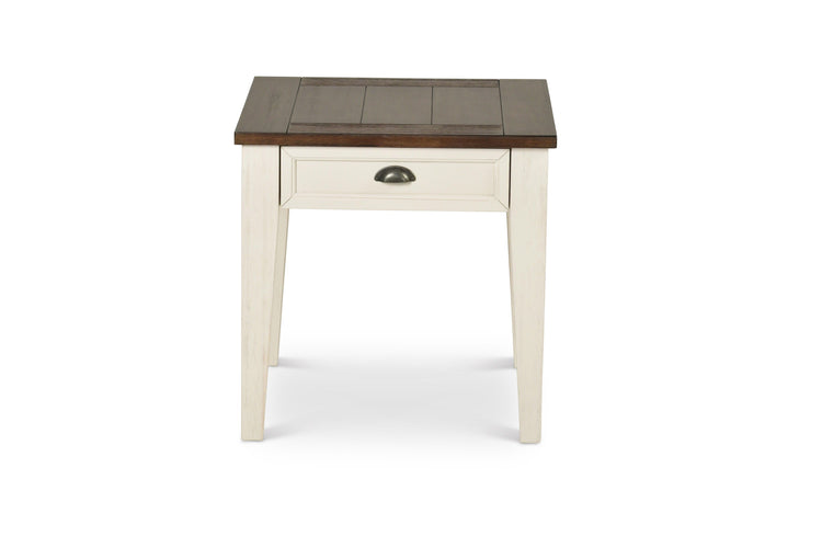 Steve Silver Furniture - Cayla - End Table - Dark Oak / White - 5th Avenue Furniture