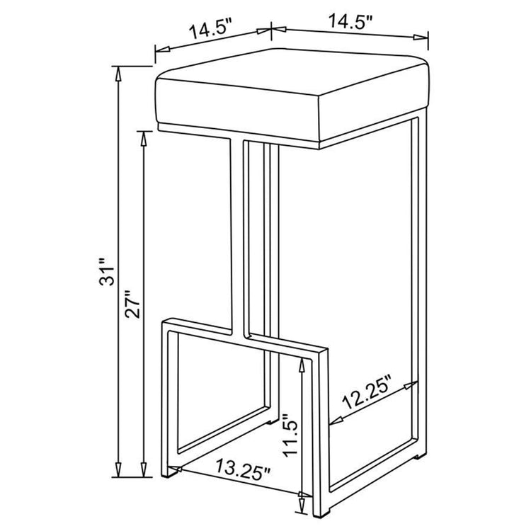 CoasterEveryday - Gervase - Square Stool - 5th Avenue Furniture