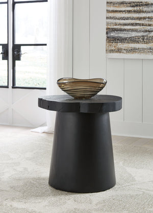 Wimbell - Black - Round End Table - 5th Avenue Furniture