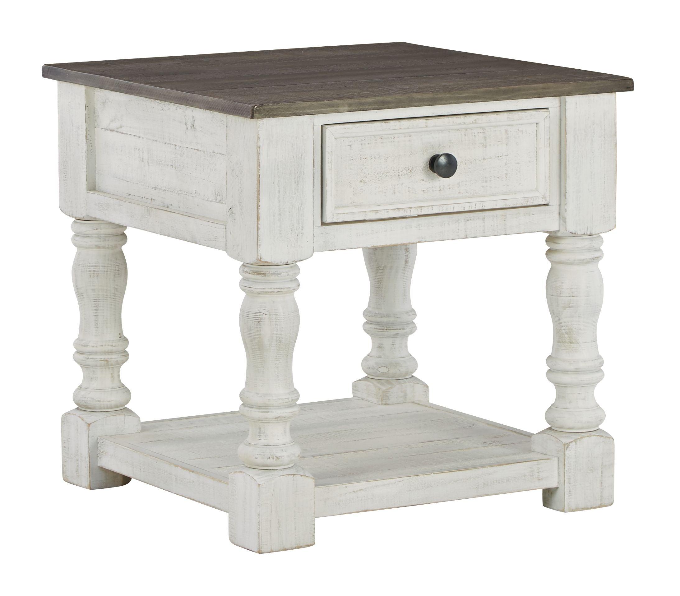 Signature Design by Ashley® - Havalance - White / Gray - Square End Table - 5th Avenue Furniture