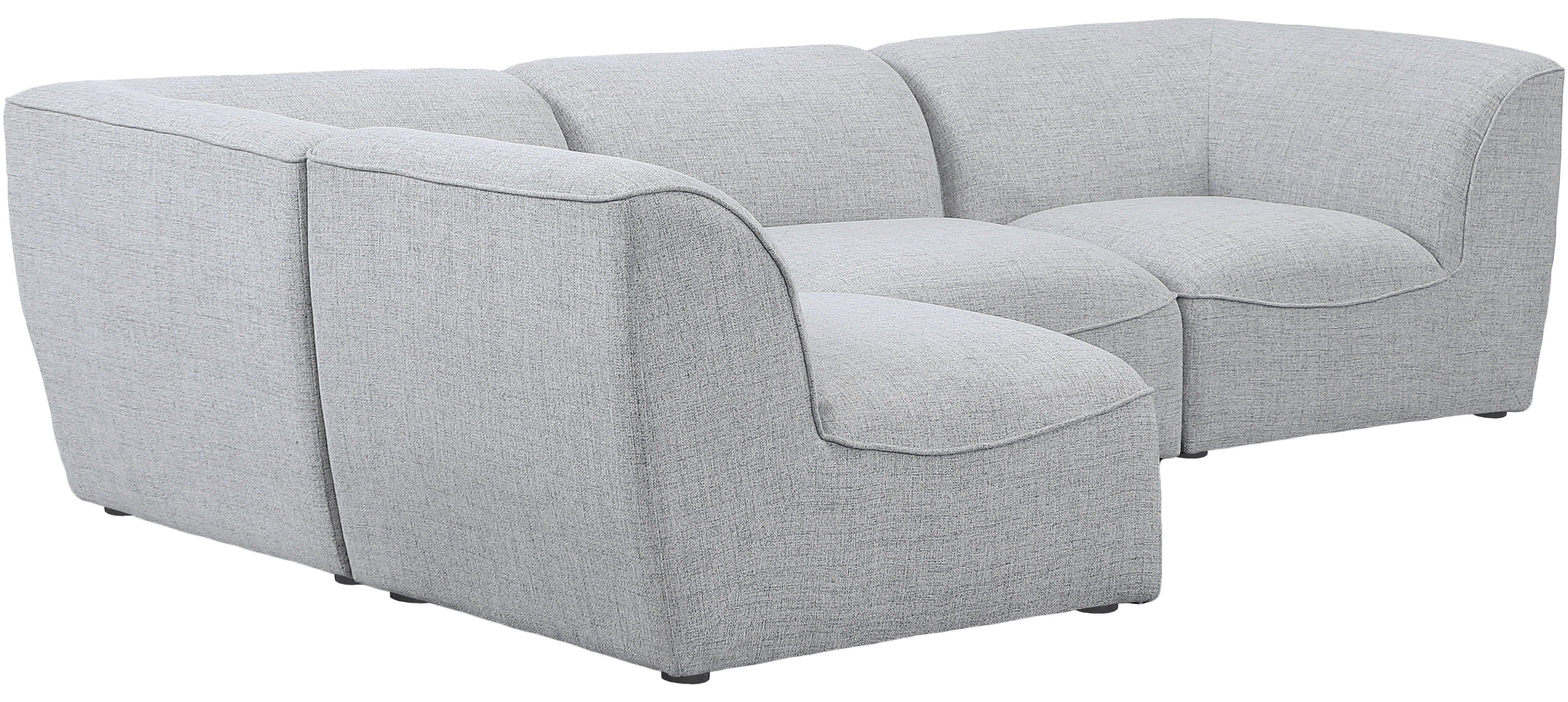 Meridian Furniture - Miramar - Modular Sectional 4 Piece - Gray - 5th Avenue Furniture
