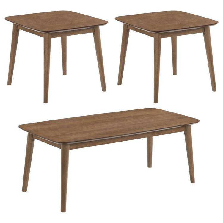 CoasterEssence - Radley - 3 Piece Occasional Set - Natural Walnut - 5th Avenue Furniture