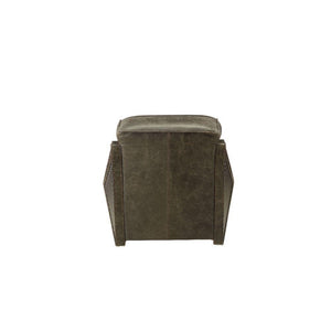 ACME - Winchester - Chair - Aluminum & Distress Espresso Top Grain Leather - 5th Avenue Furniture