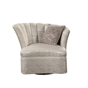 ACME - Athalia - Swivel Chair - Shimmering Pearl - 5th Avenue Furniture