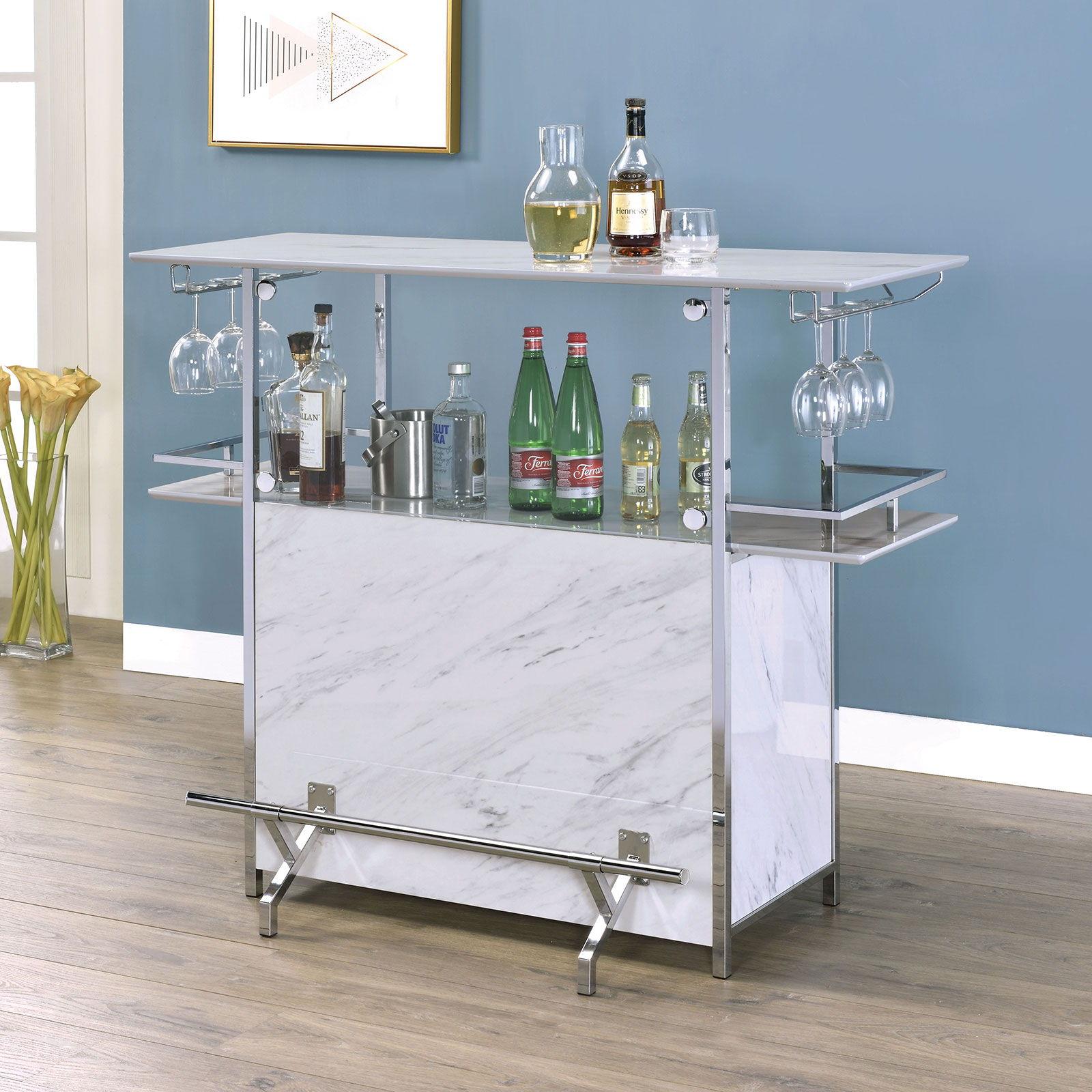 Furniture of America - Rianna - Bar Table - White - 5th Avenue Furniture