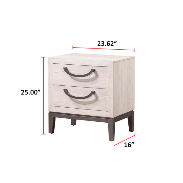Crown Mark - Veda - Nightstand - Pearl Silver - 5th Avenue Furniture