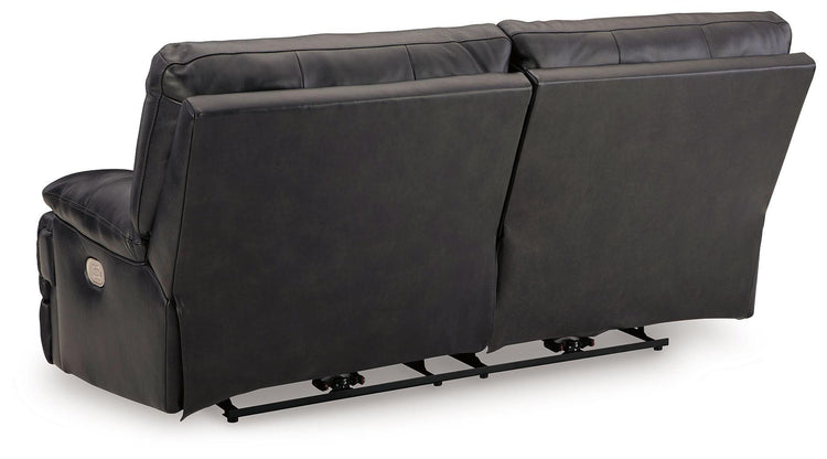 Signature Design by Ashley® - Mountainous - Eclipse - 2 Seat Power Reclining Sofa With Adj Headrest - 5th Avenue Furniture